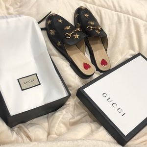 Gucci bee loafers